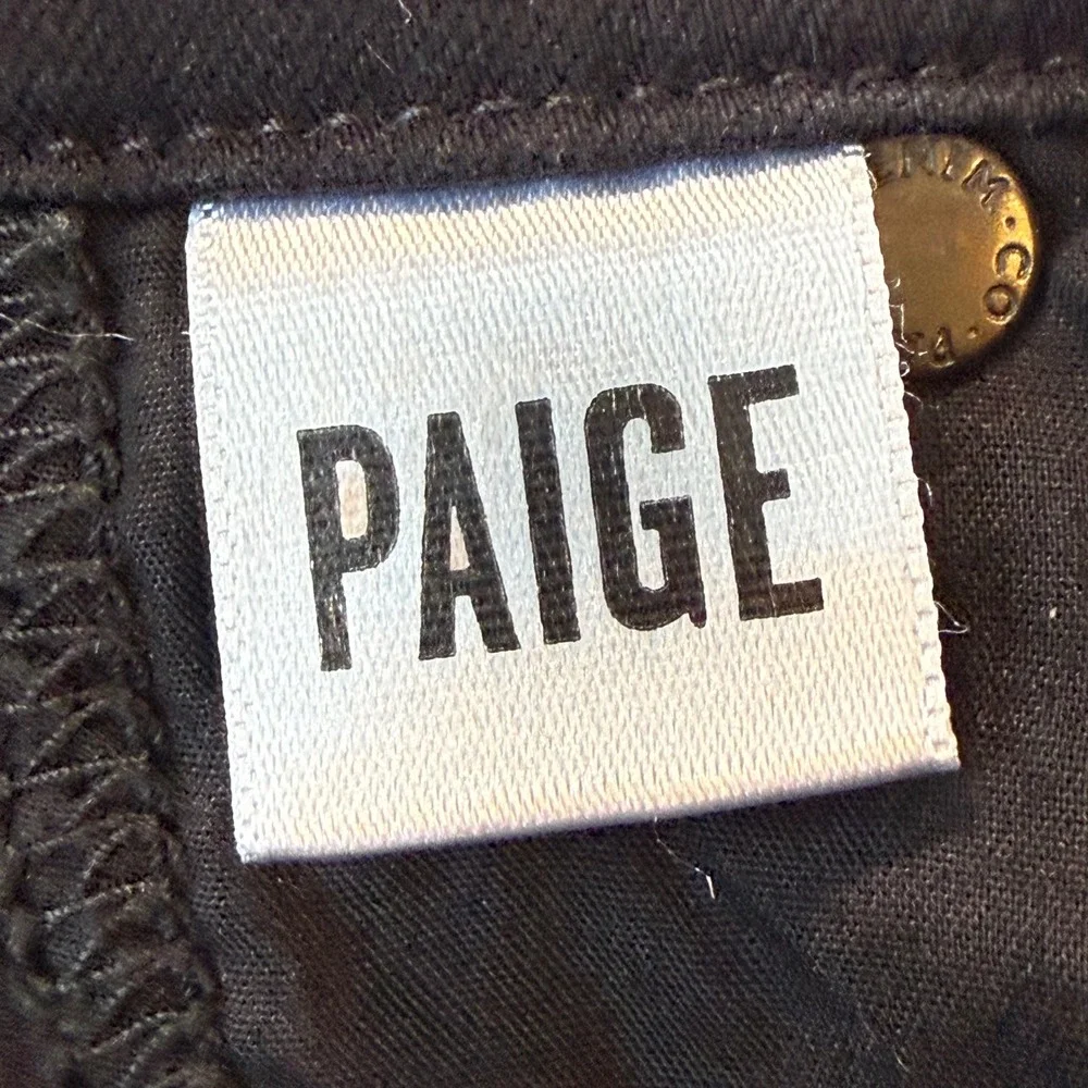 Paige Skyline Ankle Peg Mens Black Slim Tapered Jeans Size‎ 34 Made in USA